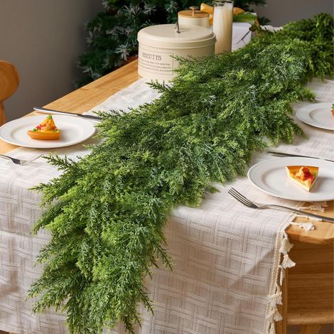 Künstliche Zedernholz-Girlande 180 cm, realistisch, biegbar, für Weihnachten