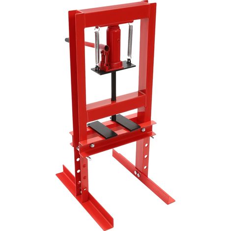 Presse hydraulique, capacité de 6 tonnes, distance de travail réglable, ROUGE (1/2)