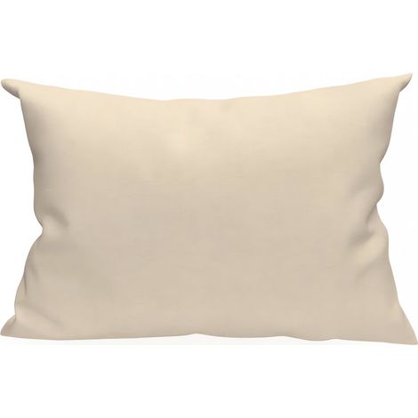 TaieTaie d'oreiller rectangle US 50x75 cm en coton uni 57 Fils SOLEIL D'OCRE écru
