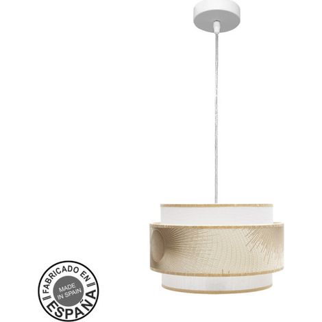 ABRILA Colgante Pequeño Modelo Nepal Blanco Con Pantalla