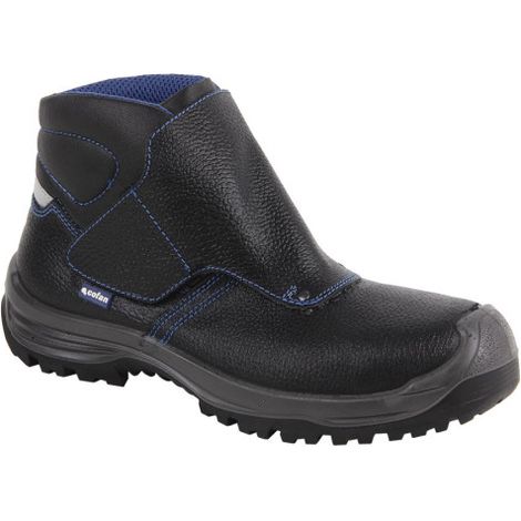 Bota de Piel Seguridad S3 Modelo Urian Color Negro con Cierre de Velcro y Puntera de Carbono Light - Tallas de 36 a 47 42 Negro