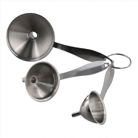 Ensemble d'entonnoirs de cuisine en acier inoxydable pour remplir les bouteilles (1/5)