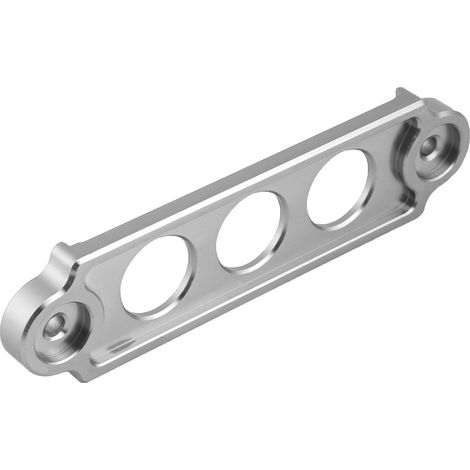 Rennbatterie-Montagesatz, eloxiertes silberfarbenes Aluminium, kompatibel mit Honda Civic CRX 1988–2000, universelle Verriegelungsstange (1/5)