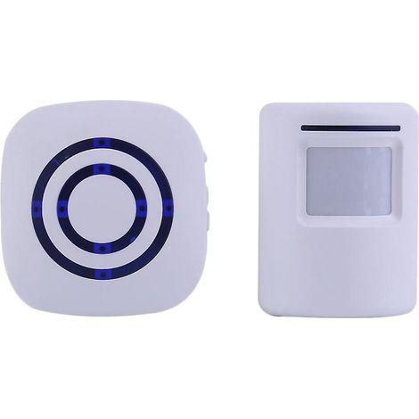 sonnette Sans Fil Avec Pile, Mini Sonnette De Porte Tanche Kit De Carillon Electronique, Mlodies Niveaux Volumes Pour Maison, Bureau, Htel, Etc (1/5)