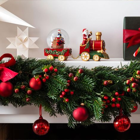 Villeroy Boch Christmas Toys Treno In Globo Di Neve Grande 22x8,5x12,5 Cm Porcellana/Vetro Multicolore (1/2)