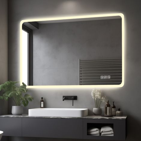 Specchio LED da bagno 60 x 100 cm, antiappannamento, 3 colori, dimmerabile HAVRYA (1/5)