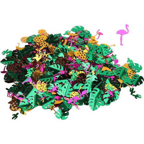 5 Pack 150g Confetti Flamingo Party Glitter Sequin Confetti Baby Shower Wedding Tabletop Foil Decorative Confetti (1/5)