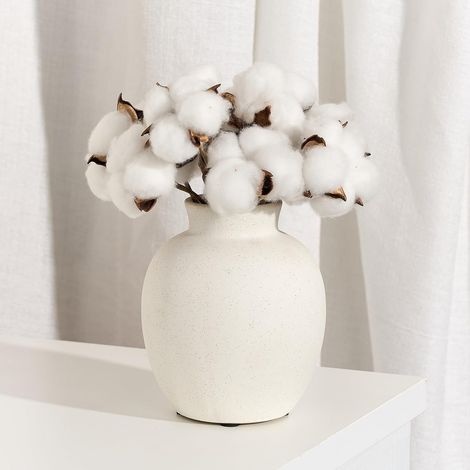 Vase en céramique antique de 15,2 cm, vase décoratif de ferme en terre cuite style bohème, vase rustique pour décoration intérieure, salon, entrée, mariage - Design de surface en particules (1/5)
