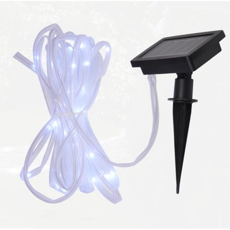 Solarlichterkette Gartenlichterkette Lichterkette für draußen 50 LEDs 7m Transparent, Balkonlichterkette (1/4)