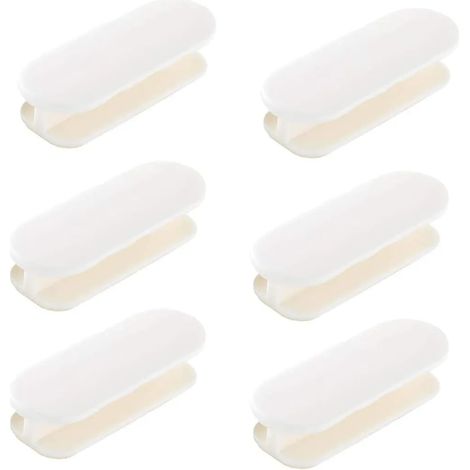6 Poignées de Fenêtre Poignées de Meuble Autocollantes pour Portes Portes de Placard Coulissantes Poignées de Tiroir Blanches (1/5)
