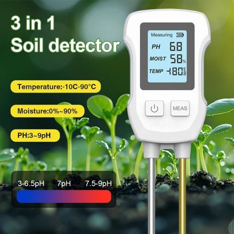 Neues multifunktionales digitales Messgerät zur Bodenanalyse: pH-Wert, Temperatur und Feuchtigkeit – für Obstplantagen und Topfpflanzen von deng ALOVEZ (1/5)