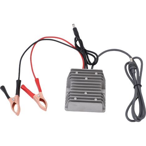 Convertisseur de cordon d'alimentation adapté pour mini parabole DC 12 V à 24 V avec pince et 2 fiches (1/5)