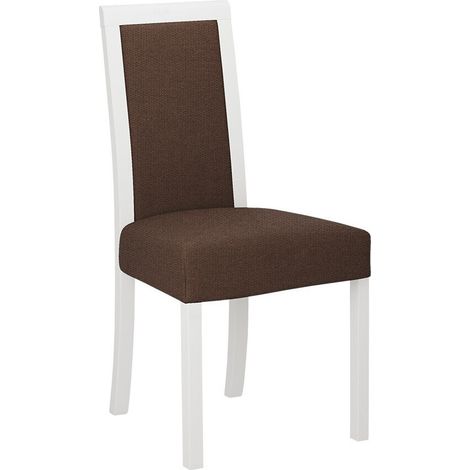 Silla Victorville 161, Blanco, 93x45x41cm, Tapiz, De madera, Madera, Muebles ya montados (1/4)