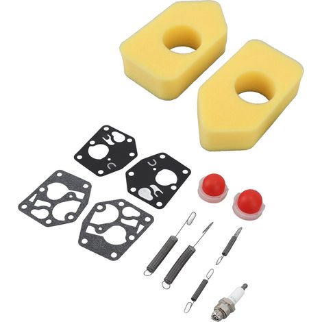 Kit de réparation de tondeuse à Air, 2 paquets, Membrane de filtre à Air, ampoule d'amorce, bougie d'allumage à ressort pour moteur Classic Sprint 3.5 – 4.5HP Q45 35 375 40 (1/5)