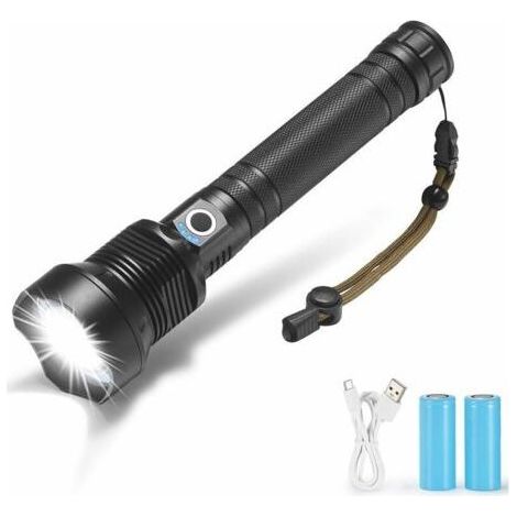 BARKBUSTERS Lampe torche LED 90000 lumens la plus puissante lampe torche USB 26650 xhp70 xhp50 chasse P70 Flashlight-- (1/4)