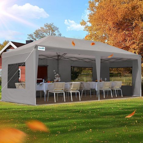 Faltpavillon 3x6m wasserdicht mit Seitenwänden, UV-Schutz 50+, Insektenschutz (1/5)