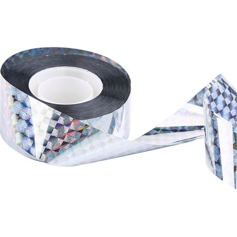 Nastro colorato dissuasore per uccelli, nastro riflettente olografico 2,5 cm × 90 m