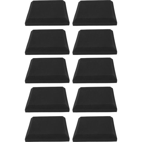 Lot de 10 panneaux en mousse insonorisante, ignifugée, grise et souple, absorbant le son. (1/5)