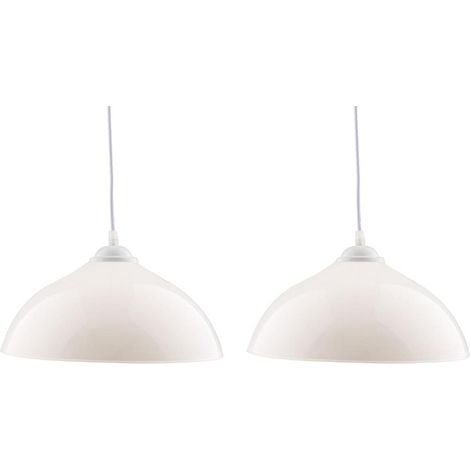 Plafonnier Semi-circulaire Couvercle D'abat-jour Pendentif Abat-jour Luminaire Blanc (1/5)