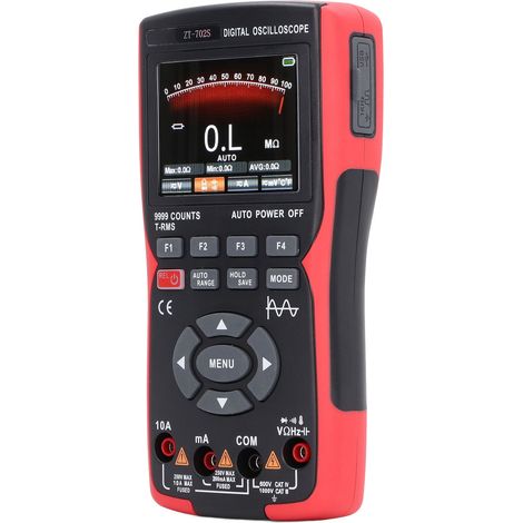 Multimètre oscilloscope numérique portable multifonctionnel avec générateur de formes d'onde et écran couleur. (1/5)