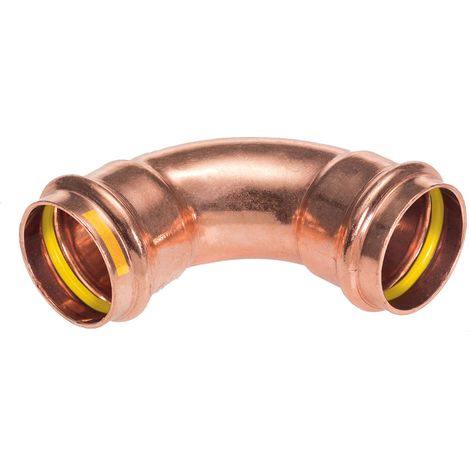Courbe cuivre à sertir 90° GAZ femelle Femelle Ø28 (1/2)