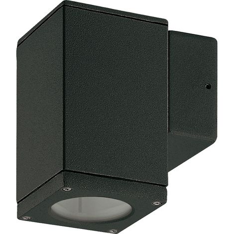 Aplique de pared CUB cuadrado GU10 4,50 W IP54 Negro (1/5)