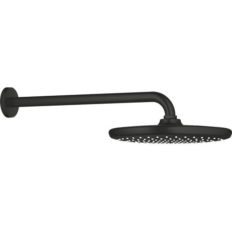 GROHE 26 668 243 TEMPESTA 250 Conjunto de ducha con brazo mural 380 mm, 1 chorro Negro Mate - ref: 26 668 243