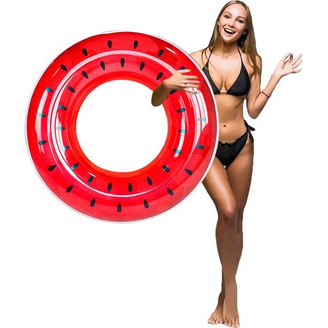 Bouée gonflable, 95 cm, pour adultes, pour piscine et plage, fêtes aquatiques, accessoire flottant destiné aux activités nautiques récréatives.-AquaForge (1/5)