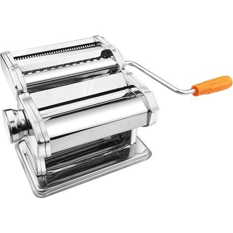 Machine à Pâtes Manuelle, Machine a Pates Fraiche Avec 6 Épaisseurs Réglables et 2 Cutters, Laminoir à Pâtes Acier Inoxydable, Machine pour Pâtes Maison, pour Spaghetti, Fettuccini, Lasagnes (1/5)