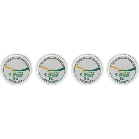 Pâte propre rafraîchissante pour pointe de soudure, 4 pièces, poudre d'étain, pâte de résurrection pour oxyde de fer à souder, 30g (1/5)
