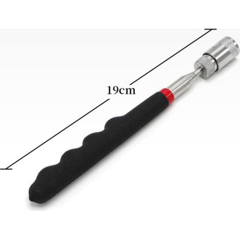 Aimant Telescopique,81CM Outil de Ramassage Magnétique Flexible avec Poignée Antidérapante et Lumière LED pour Ramasser les E (1/5)