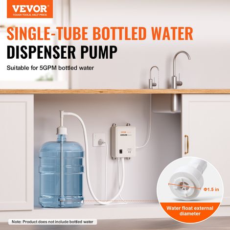 Distributeur d'Eau Électrique 3,78 L/min Pompe de Distribution Eau 35W Pompe Distributrice d'Eau 40 PSI Système Pompe à Eau Grande Capacité 11-22L pour Machine à Espresso Réfrigérateur Bouteille (1/5)