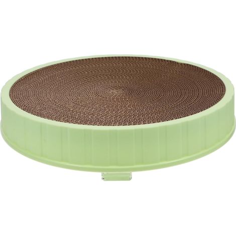 Cardboard Cat Scratching Post with Multifunctional Interactive Bowl Design and Replaceable Comfortable Bed for Feline Scratching - Protects Walls and Furniture (1/5)