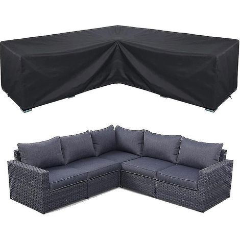 Housse imperméable pour canapé d'angle, ensemble de mobilier de jardin, housse pour mobilier de jardin modulable d'extérieur - 200 x 270 x 82 cm (1/5)