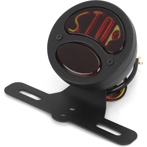 BUNTHAUS Feu Arrière Universel pour Moto 12V - Feu de Frein et de Signalisation avec Support (1/5)