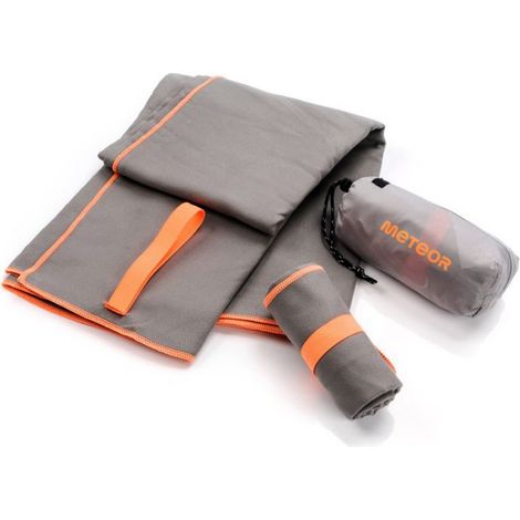 Serviette Microfibre - 80 x 130 cm - Séchage Rapide - Gris - 1 Pièce (1/5)