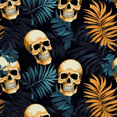Tela Oxford decorativa para exteriores - Motivo de calavera I DX4379 (1/5)
