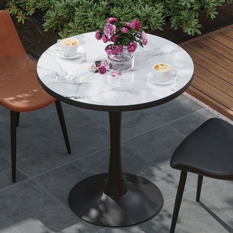 Round Kitchen Dining Table Leisure Home Bar Tea Coffee Table With Tulip Pedestal (1/5)