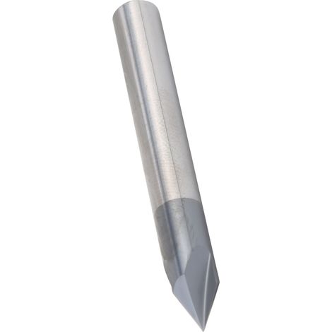 Fraises à chanfreiner 3 dents 60° en carbure de tungstène pour usinage CNC, D6 x 60° x 50L (1/5)