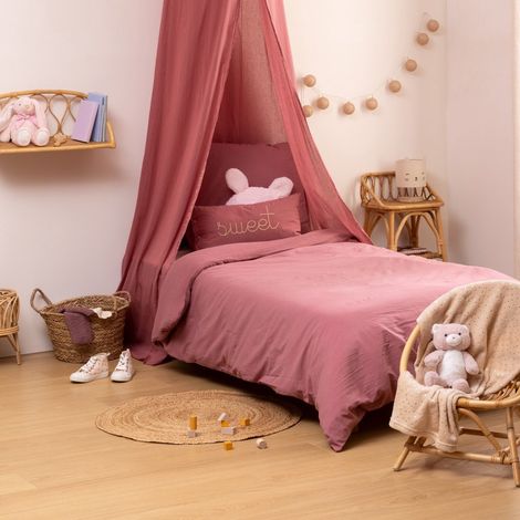 Parure de Lit 2 Pièces "Lili" 140x200cm Rose Antique (1/5)