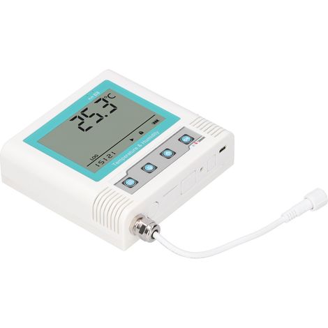 Enregistreur de données de température USB avec écran LCD externe, sondes de capteur précises, alimentation 5 V CC (1/5)