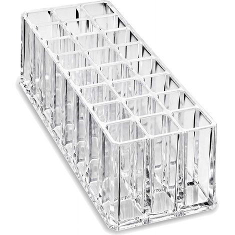 Support Pour Parfums Rollerball - Acrylique Transparent - 24 Emplacements - Organisation Pour Produits de Beauté - 1 Pièce (1/5)