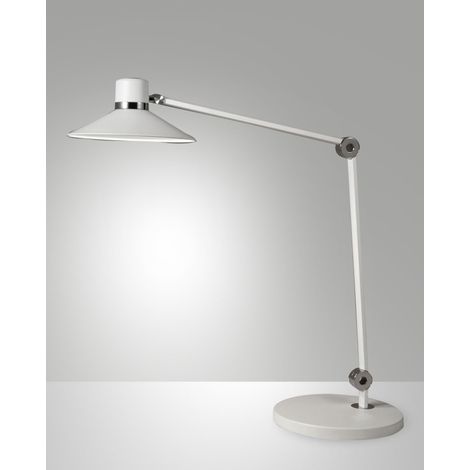 Panarea Lampada da Tavolo LED 10W in Metallo Bianco, Design Moderno con Tecnologia CCT Regolabile, Dimmerabile a Tocco, Ideale per Interni