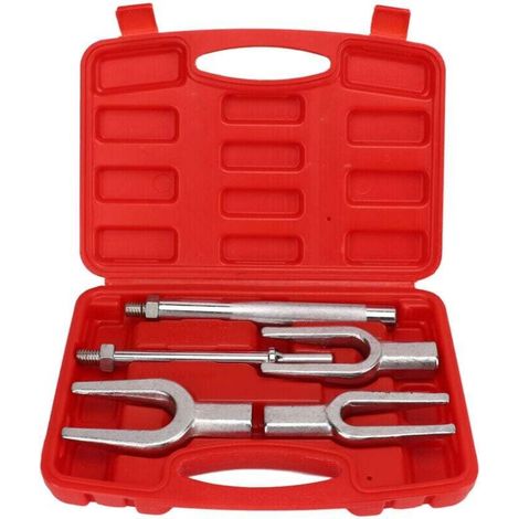 Steel Ball Joint Separator Tool Kit Steering Link Puller Storage Box Car Van 5 Pieces (1/4)
