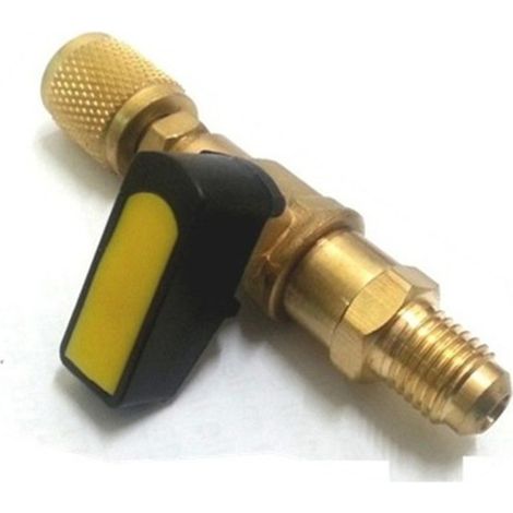 RUBINETTO BOMBOLE FREON R134 R407 R422 ATTACCO 1-4 VALVOLA A SFERA
