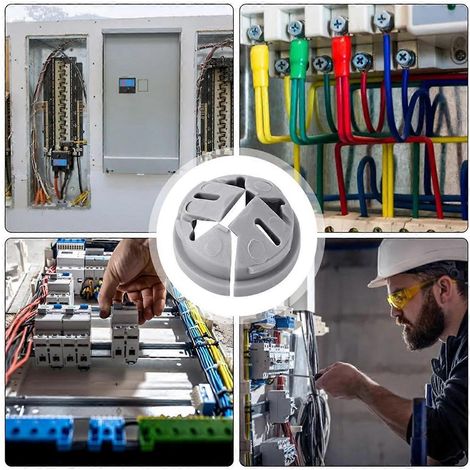 100 Stück Steckverbinder für Kabel, Kabeleinsätze für Elektroverteilerkästen mit Druckknopf