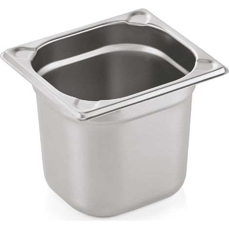 Bac GN 1/6 Inox Coins Gaufrés 2,4 L P 150 mm - Was Germany