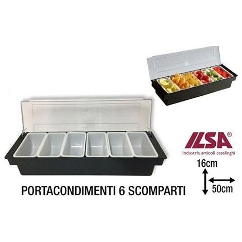 Porta condimenti a 6 scomparti mixage