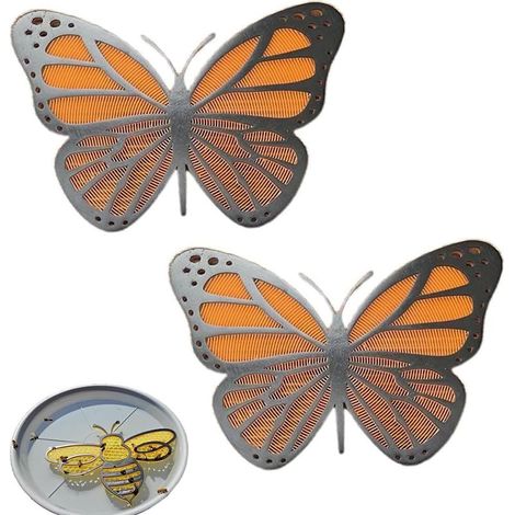 2pcs Île flottante en forme Papillon, île flottante pour pollinisateur Art de l'eau de rêve et naturel Station d'irrigation des abeilles imprimée en 3D (1/5)