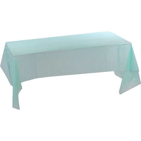Tablecloth Jetable - Plastique - Imperméable Huile et Eau - Pour Anniversaire Buffet Dessert - 137 x 274 cm - Rouge - 1 Pièce (1/5)